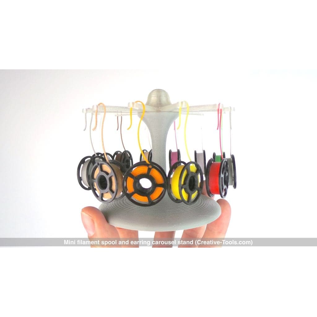 Мини-катушка с нитью и подставка-карусель для сережек