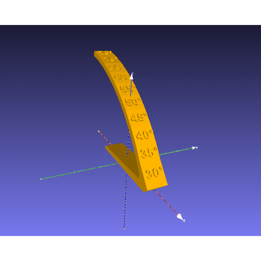 Объект испытания угла свеса