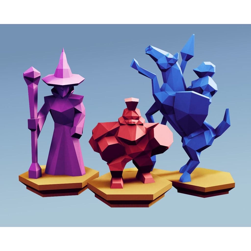 Настольный стол в низкополигональном фэнтези — продвинутые юниты Альянса