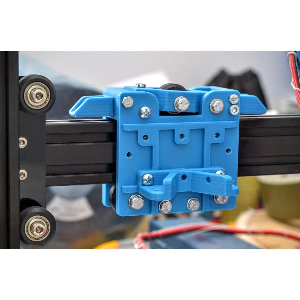 Модульная каретка для рельсов 40x20 (с использованием 3 цельных V-колес)