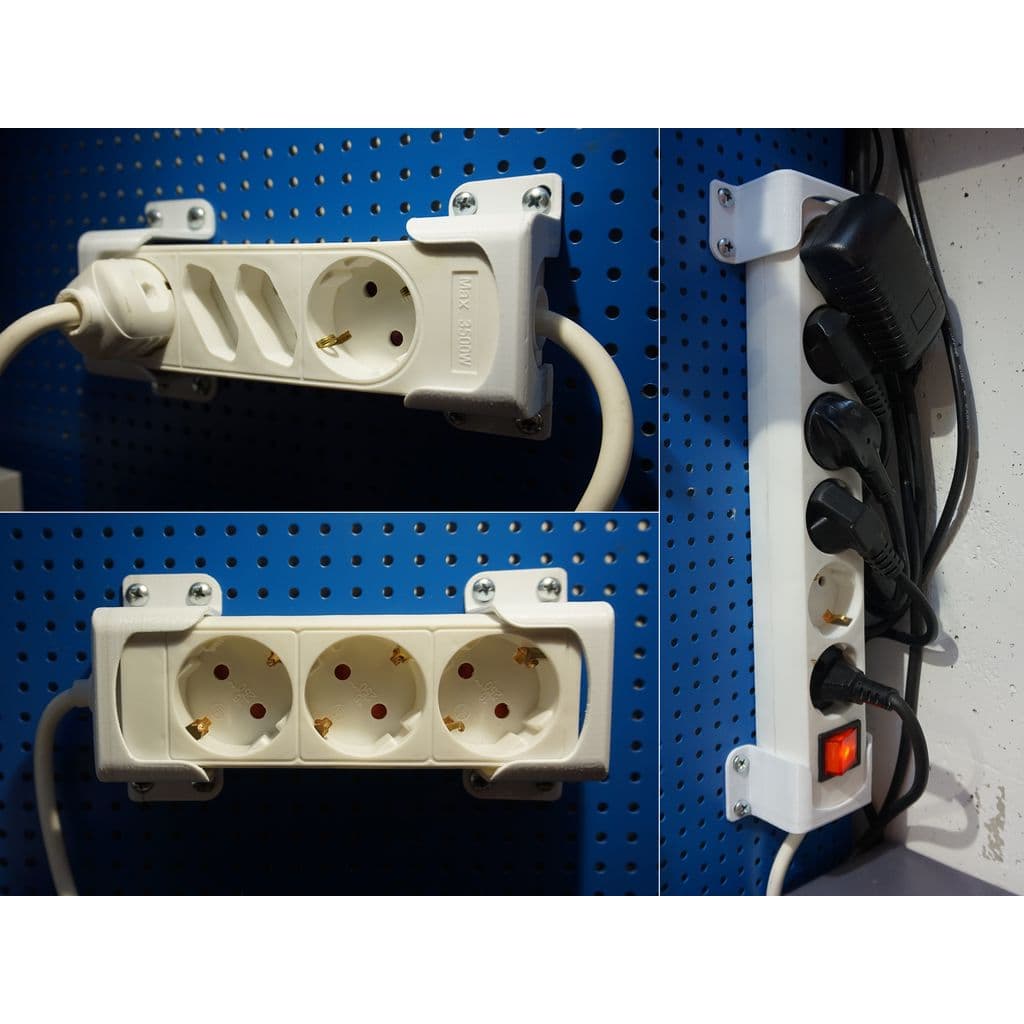 Крепление к удлинителю (на перфорированной доске, на столе или на стене)