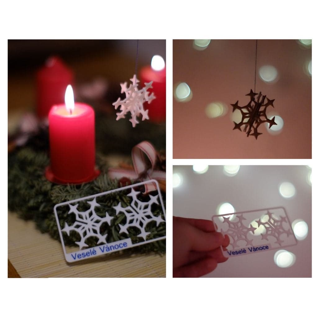 Карточка набора «Снежинка» (английская, немецкая, чешская версии)