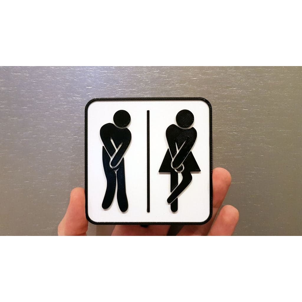 Забавный знак туалета с фоном