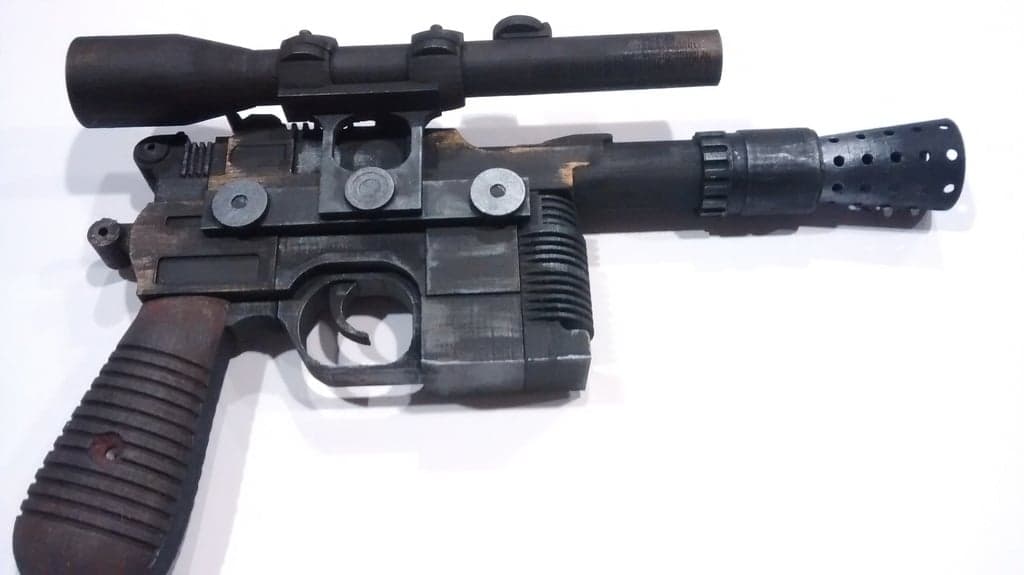 Han Solo Blaster — оптимизирован для печати