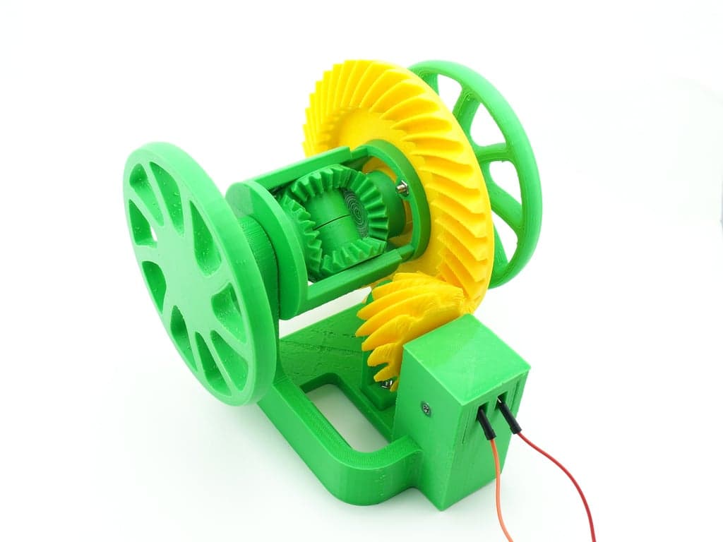 Автомобильный дифференциал с гипоидной передачей, модель с электроприводом