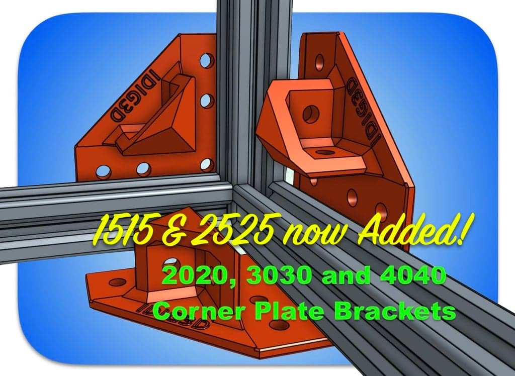 Экструзионные угловые кронштейны для моделей 1515, 2020, 2525, 3030 или 4040