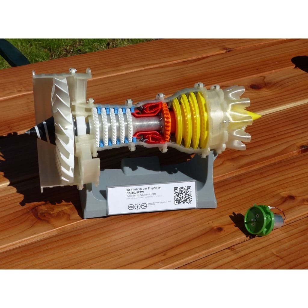 Реактивный двигатель для 3D-печати, моторизованный