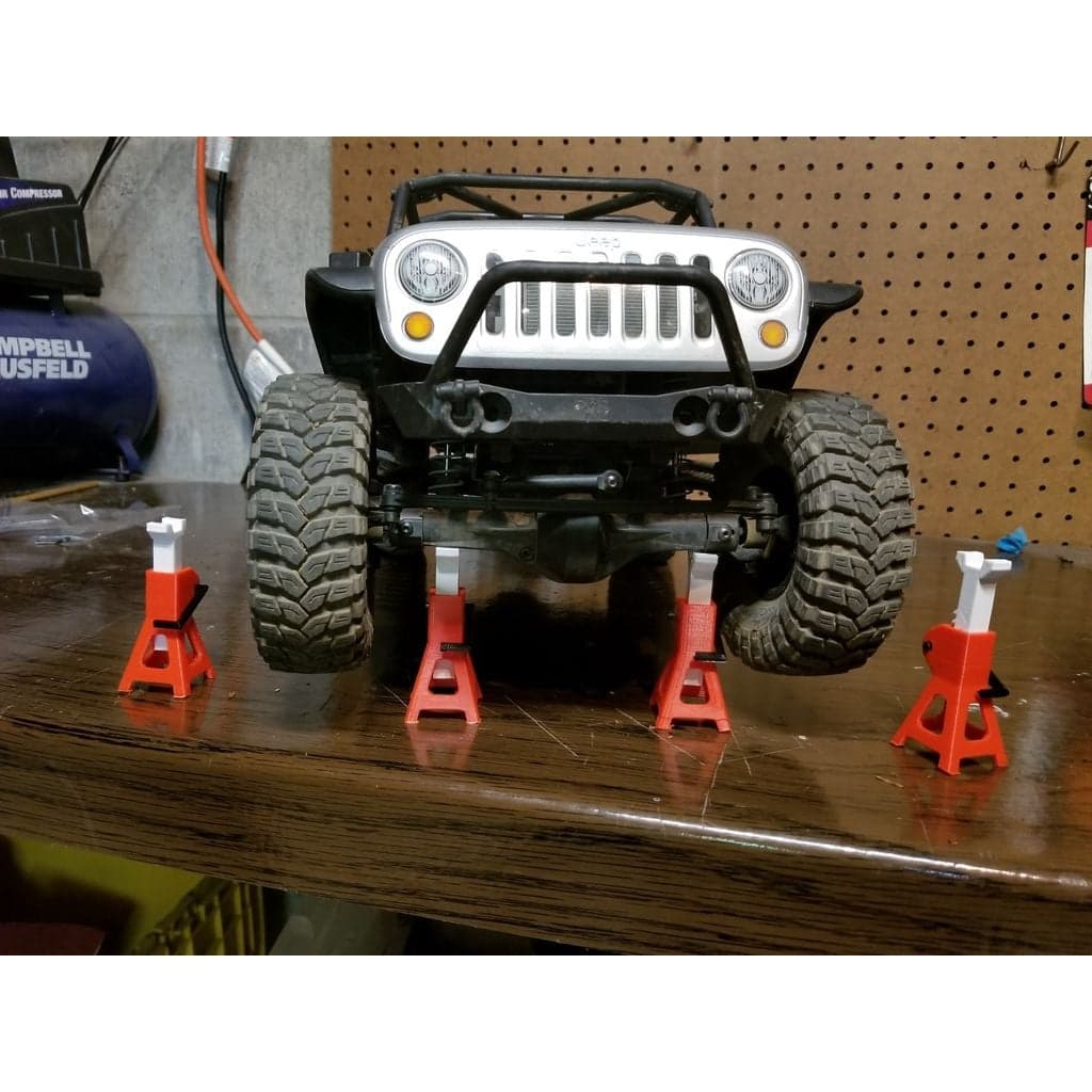 Функциональная подставка для радиоуправляемого домкрата масштаба 1/10