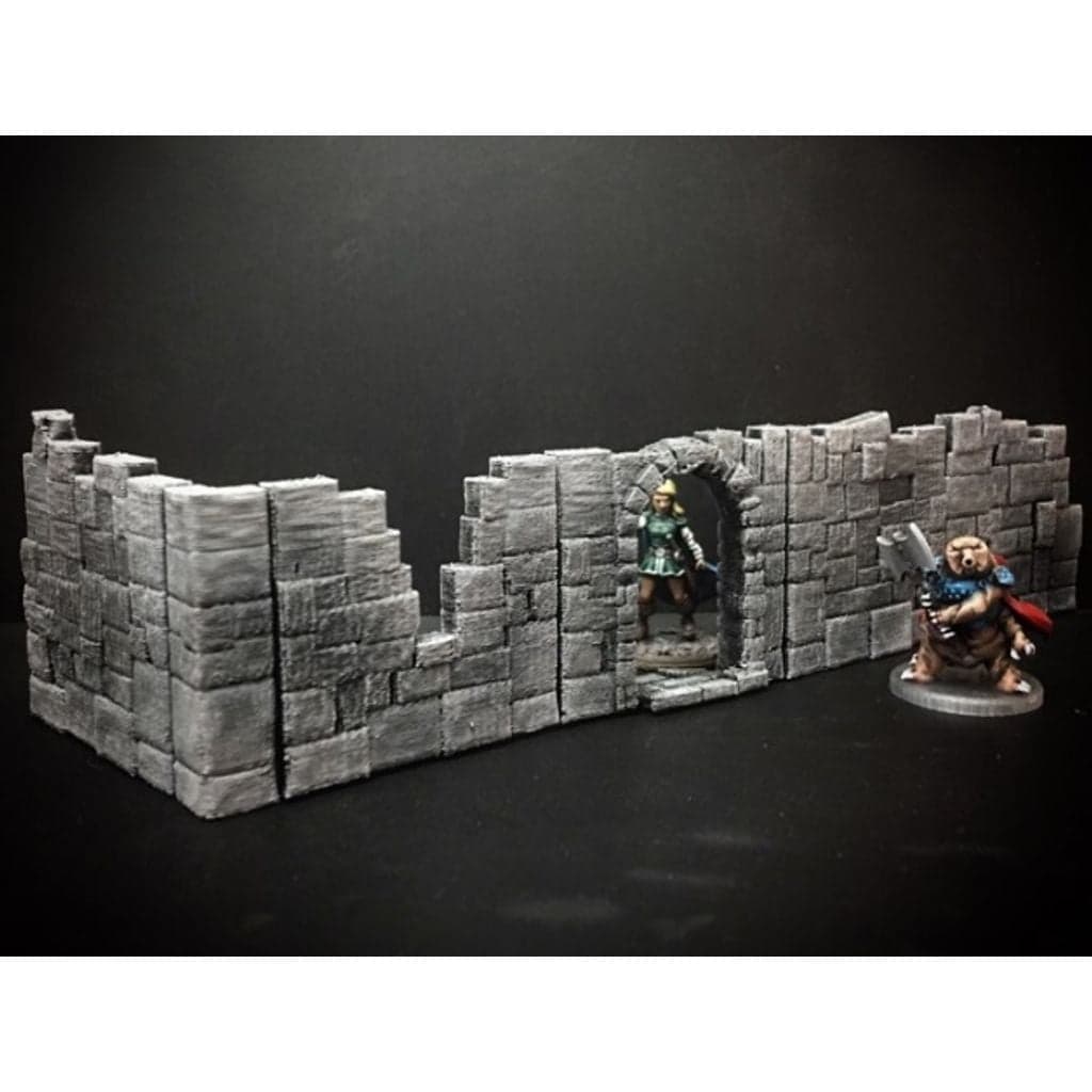 Декор для раскопок: базовые стены руин (28 мм, героический масштаб)