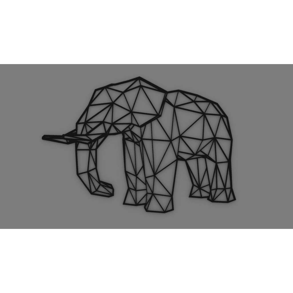 Низкополигональный слон