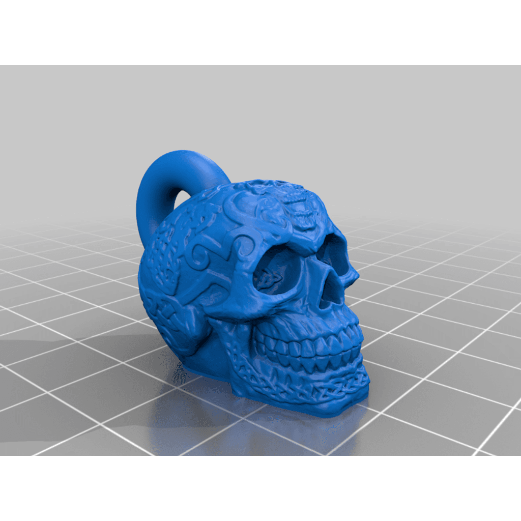 Кельтский брелок с черепом