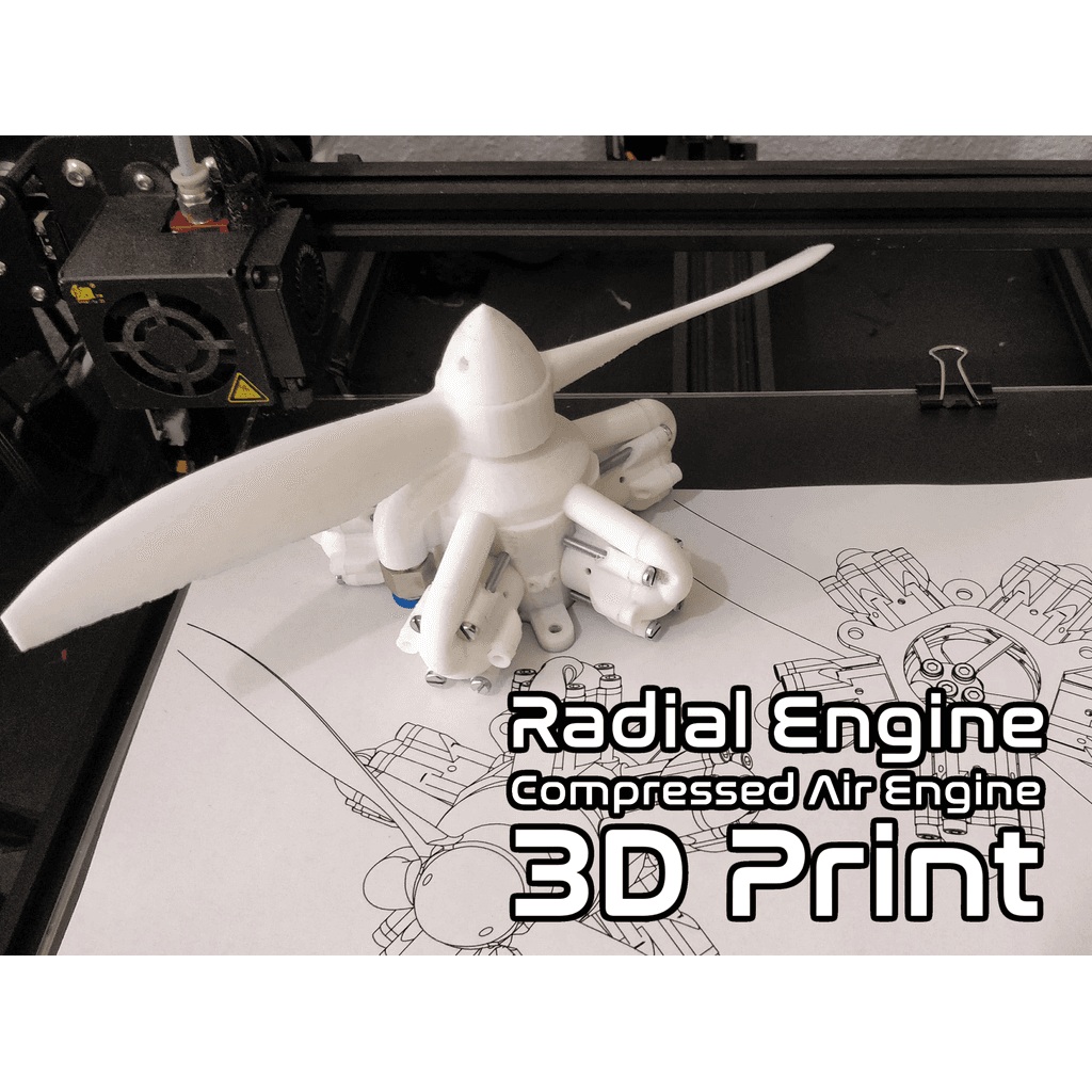 Радиальный двигатель (пневматический двигатель) Экспериментальный