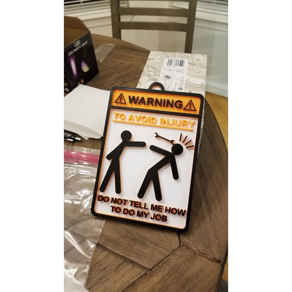 Во избежание травм знак! (Одиночная печать)