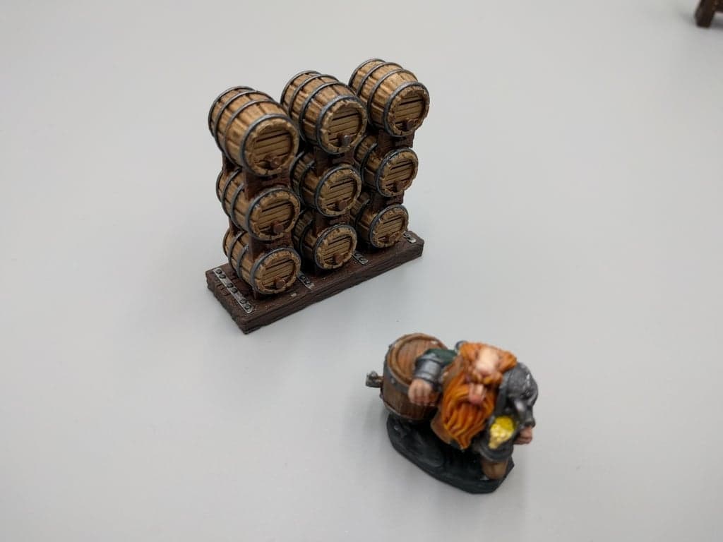 Маленькие бочонки штабелированные — Dwarven AleWorks — 28 мм