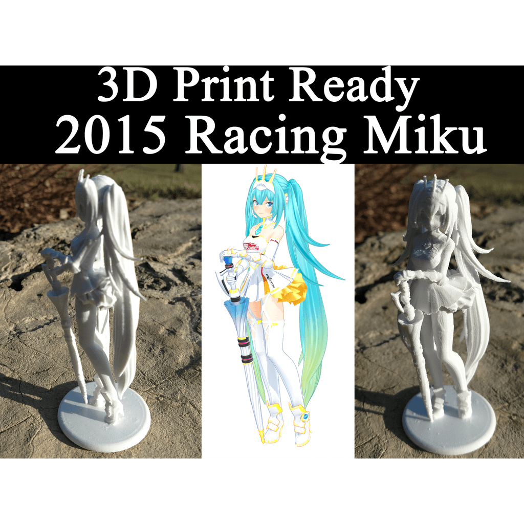 3D-печать готова!! 2015 Гоночный Мику