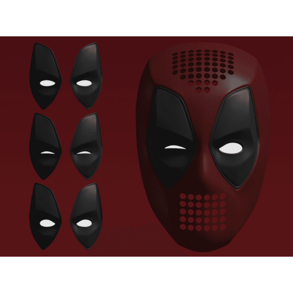 Лицевая оболочка Дэдпула + линзы