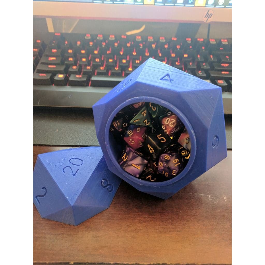 Коробка для кубиков D20 с винтовой крышкой V2
