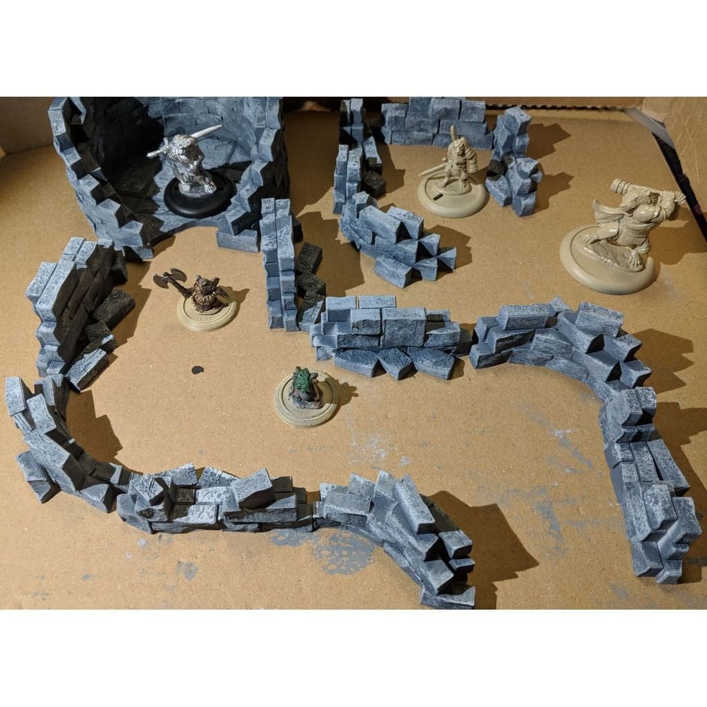 Ландшафт в жанре фэнтези-варгейма — фрагменты разрушенных стен