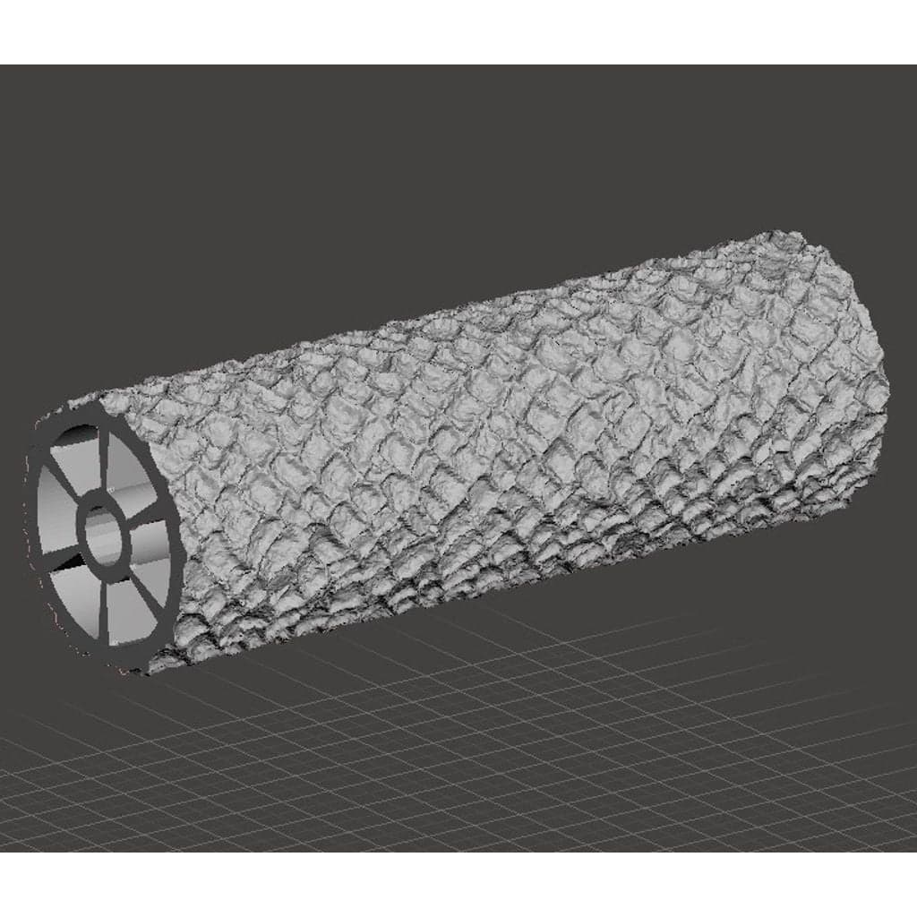 Роликовая скалка с бесшовной текстурой из булыжника шириной 6 дюймов.