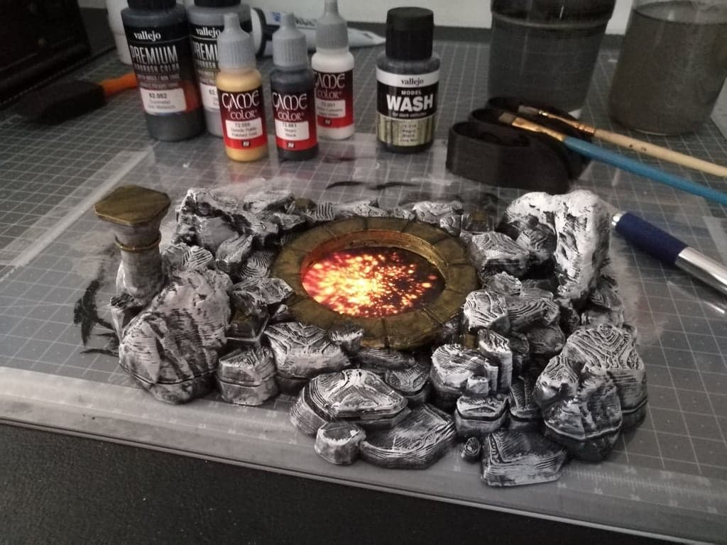 Vortex Portal Pool — мини 28 мм для RPG (Pathfinder/D&D) + iPhone 7