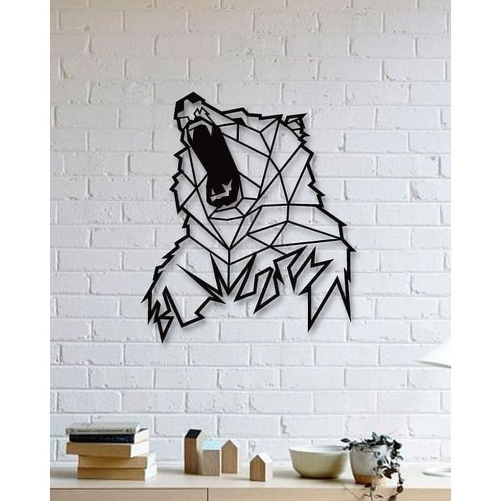 Настенная Скульптура Медведя 2D