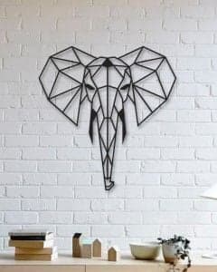 Настенная Скульптура Слон 2D
