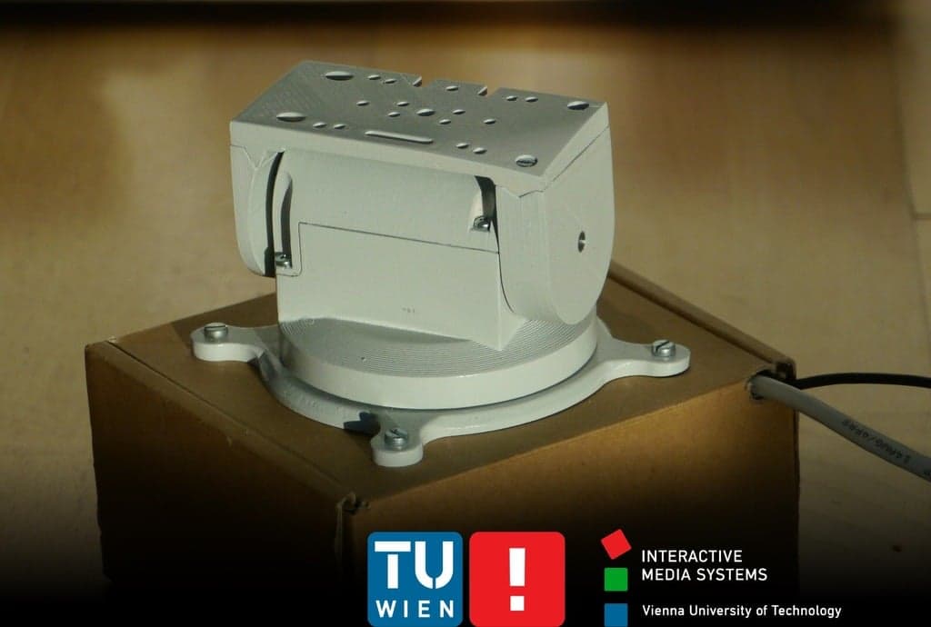 Панорамирование на 360°. Головка с наклоном на 180° для веб-камеры и небольшой зеркальной камеры.