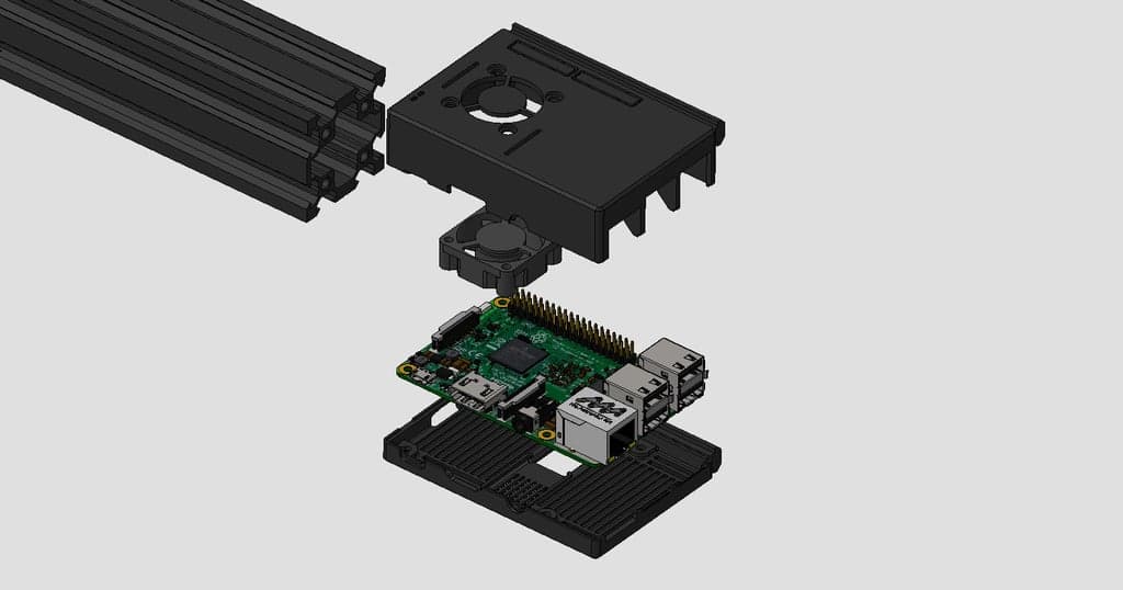 Корпус Ender 3 Raspberry Pi с двумя направляющими
