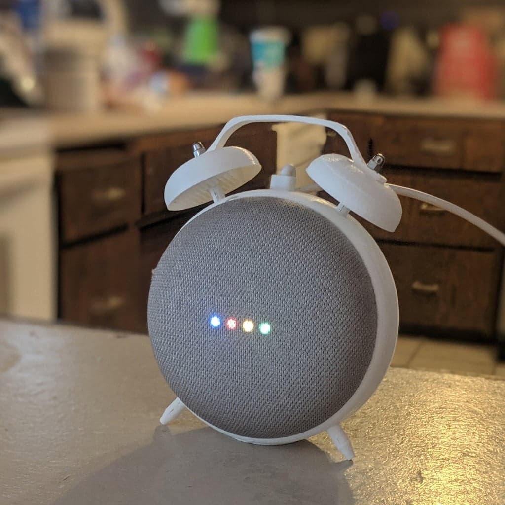 Ретро будильник Clock подставка для Google Home мини