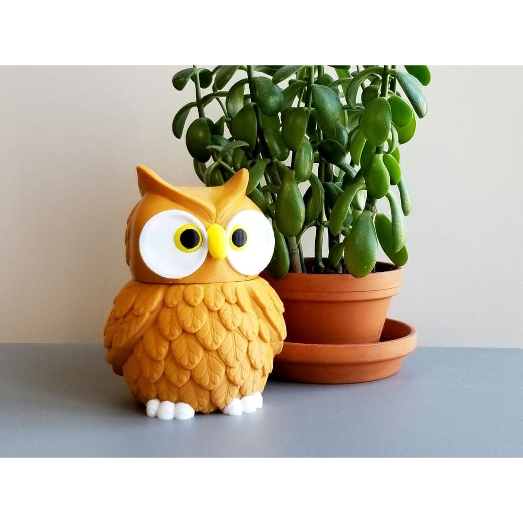 Многоцветная банка в виде совы