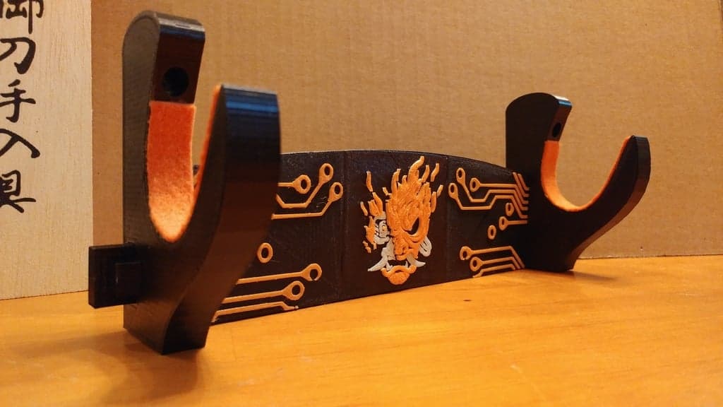 Киберпанк Катана / Вешалка для оружия