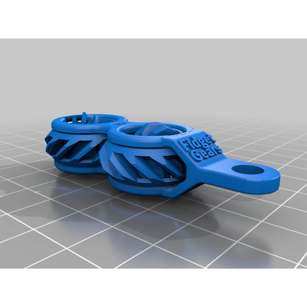 Печать на брелке фиджет шестерёнки V2 на месте