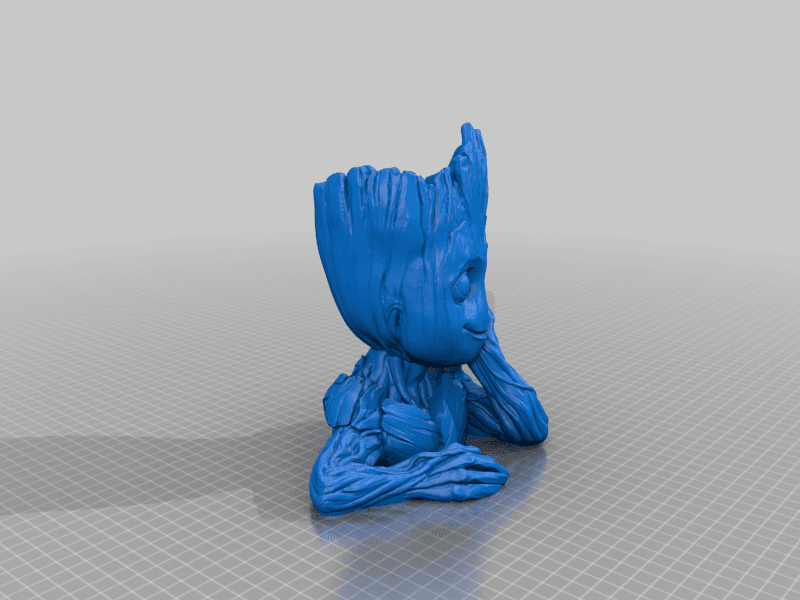 Groot кашпо(Меньше опор, более чистая печать, сливное отверстие)