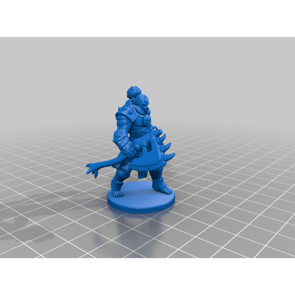 Орк-варвар в миниатюре