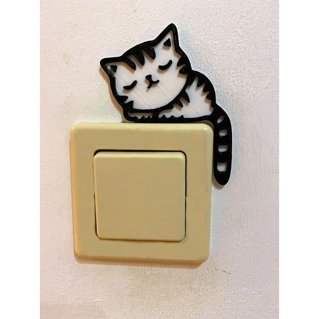 Выключатель света кот два цвета