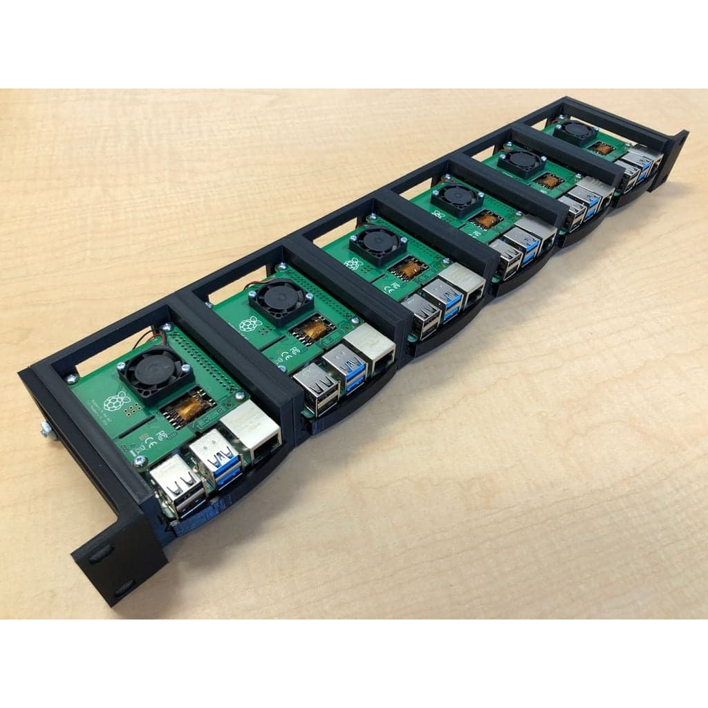 Кронштейн для монтажа в стойку Raspberry Pi 4/5 1U