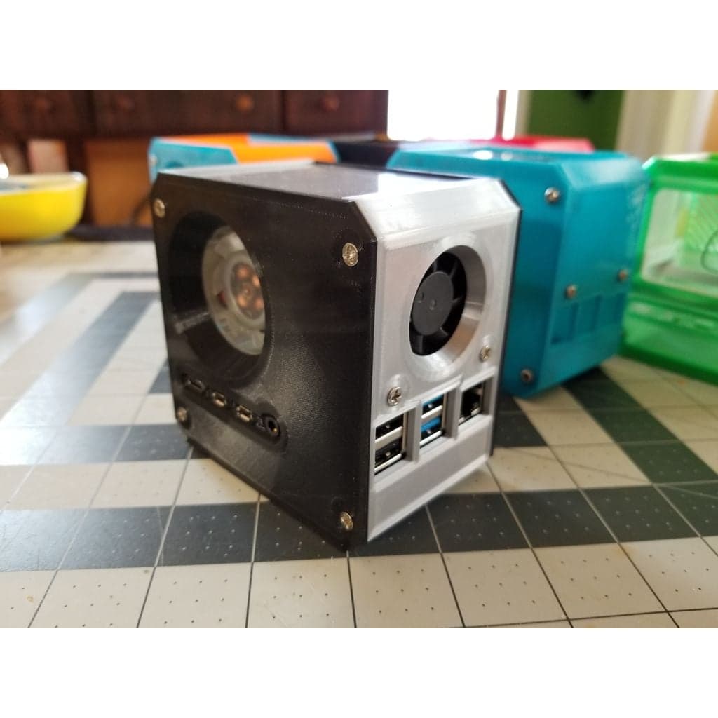 Мини-настольный корпус Raspberry Pi 4 — кулер Ice башня + дополнительный вентилятор охлаждения печатной платы