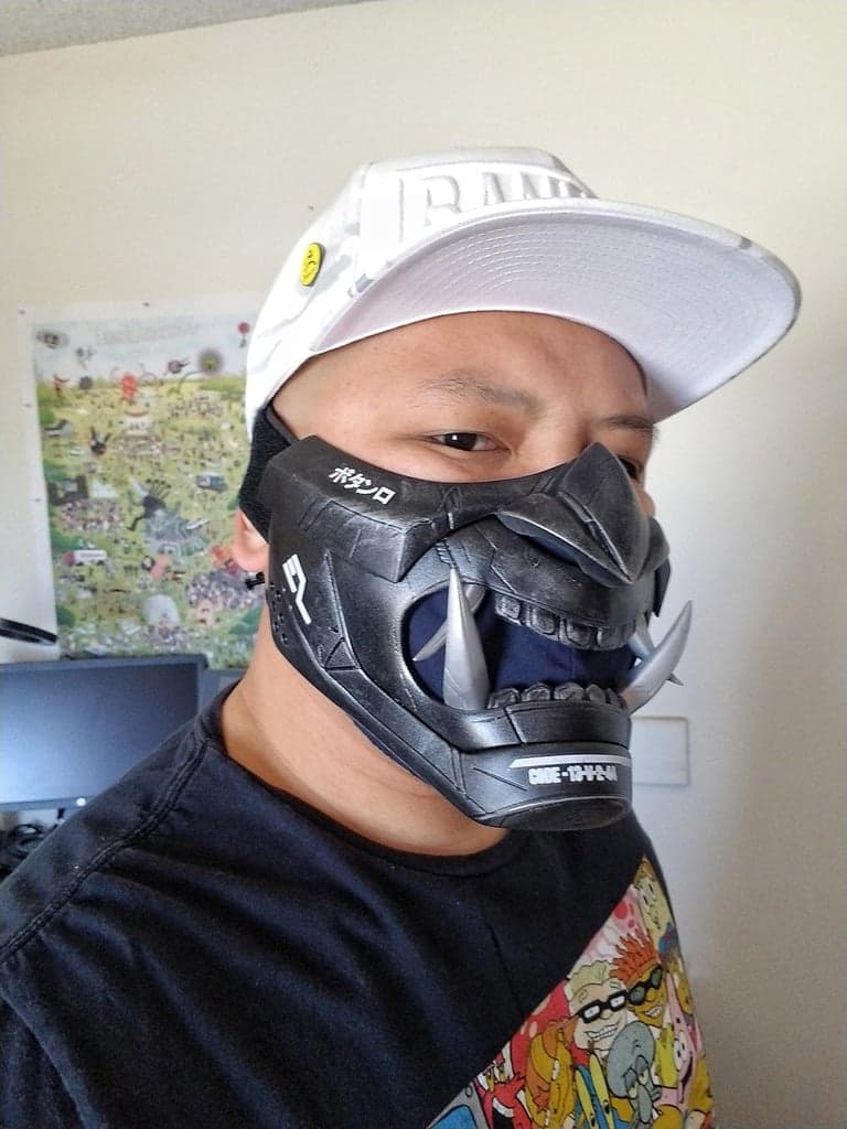 Маска Они Кибер Панка