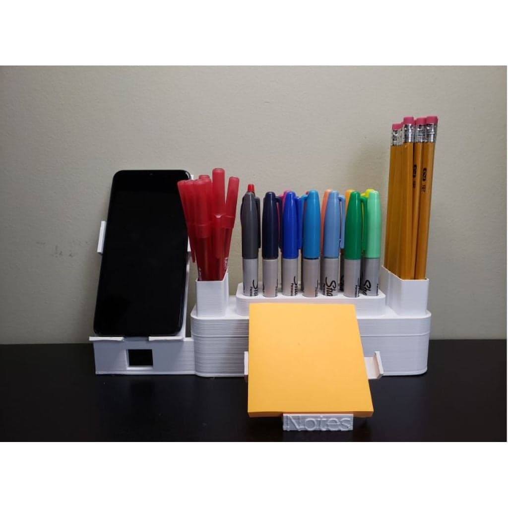 Настольный органайзер с держателем для телефона и стикерами #studentdesignchallenge