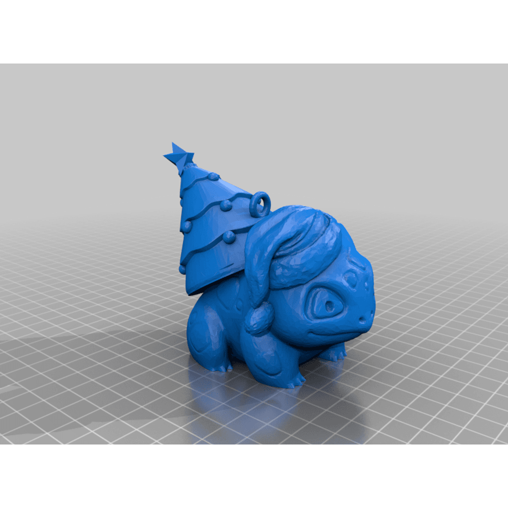 Рождественский Бульбазавр с украшением на шляпе