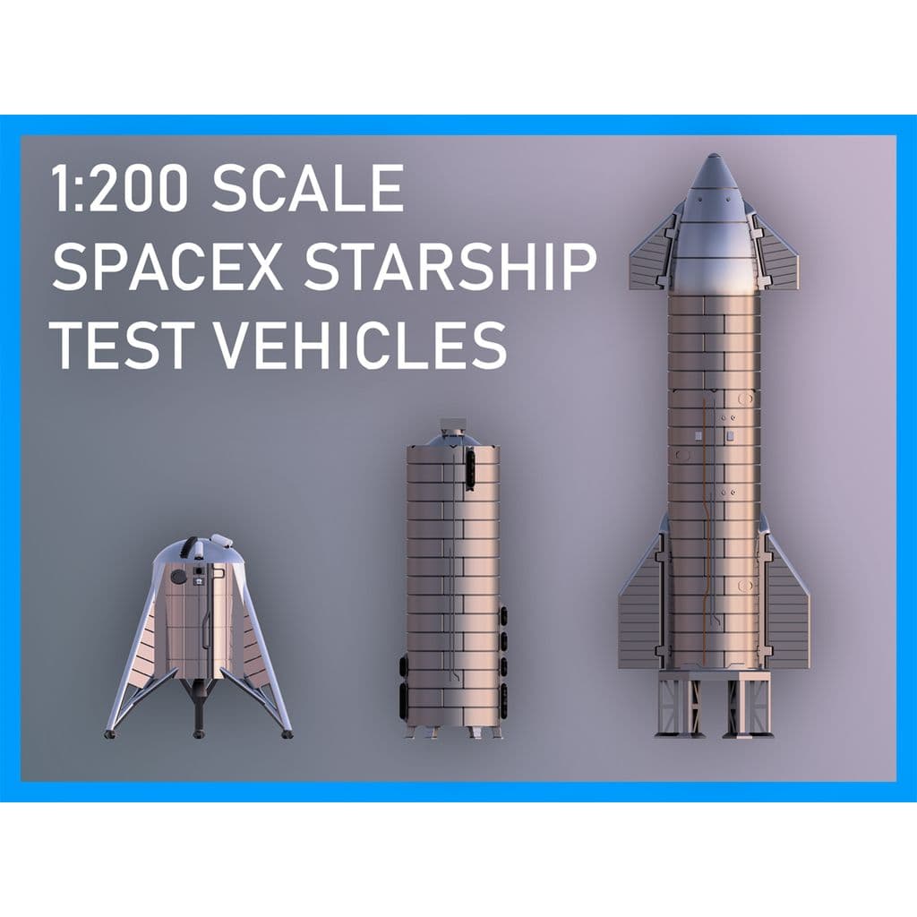 Прототипы космических кораблей SpaceX (Хоппер, SN5, SN8) — теперь с подвижными закрылками!
