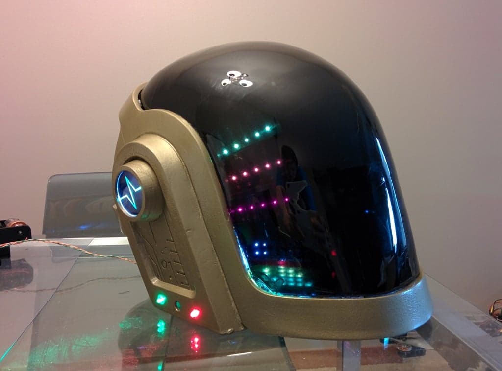 Носимый шлем Daft Punk Guy Manuel для 3D-печати