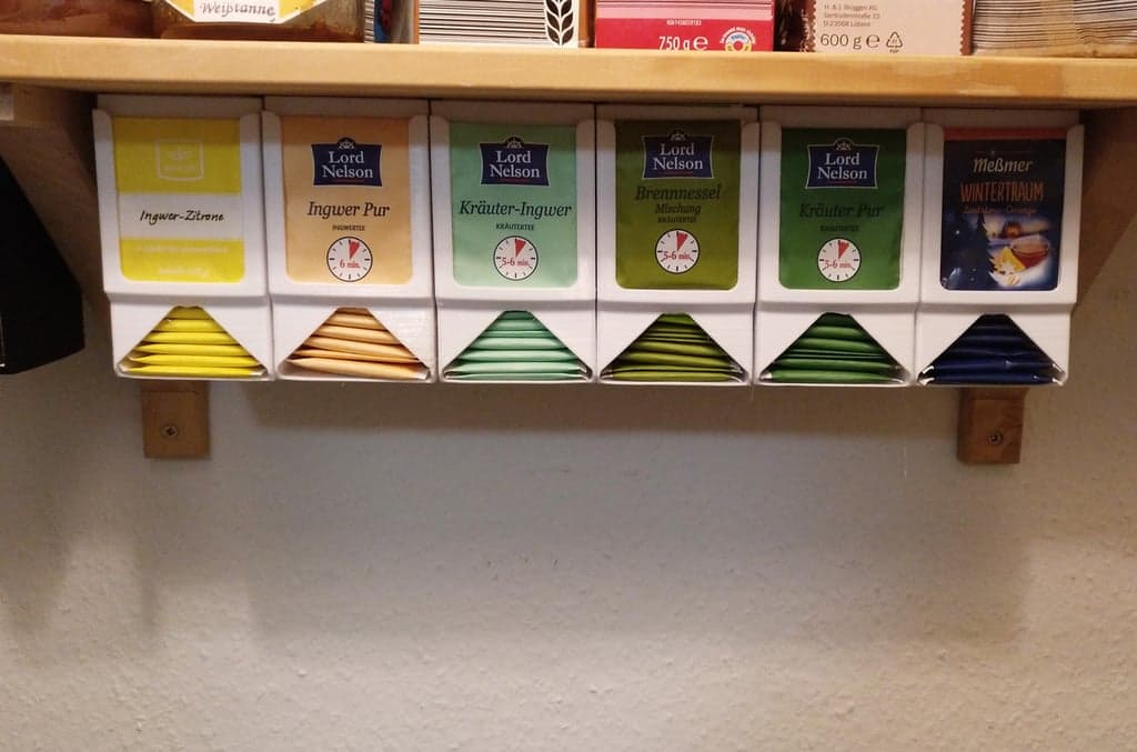 Диспенсер для чая (монтируется сверху) Держатель для хранения чайных пакетиков Выдвижная коробка Тройник