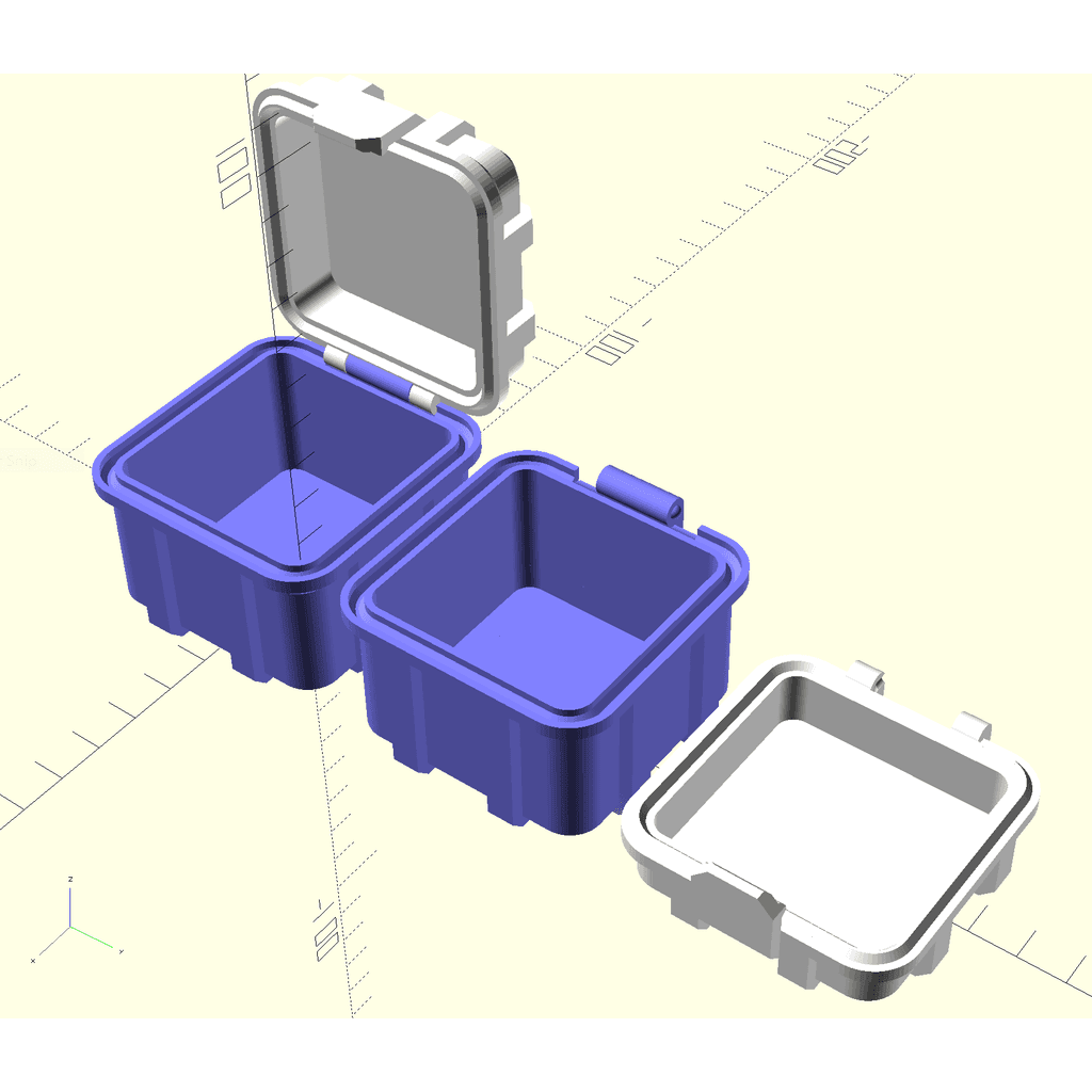 Параметризуемый прочный ящик (OpenSCAD)