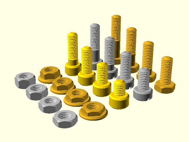 Библиотека болтов и гаек M8