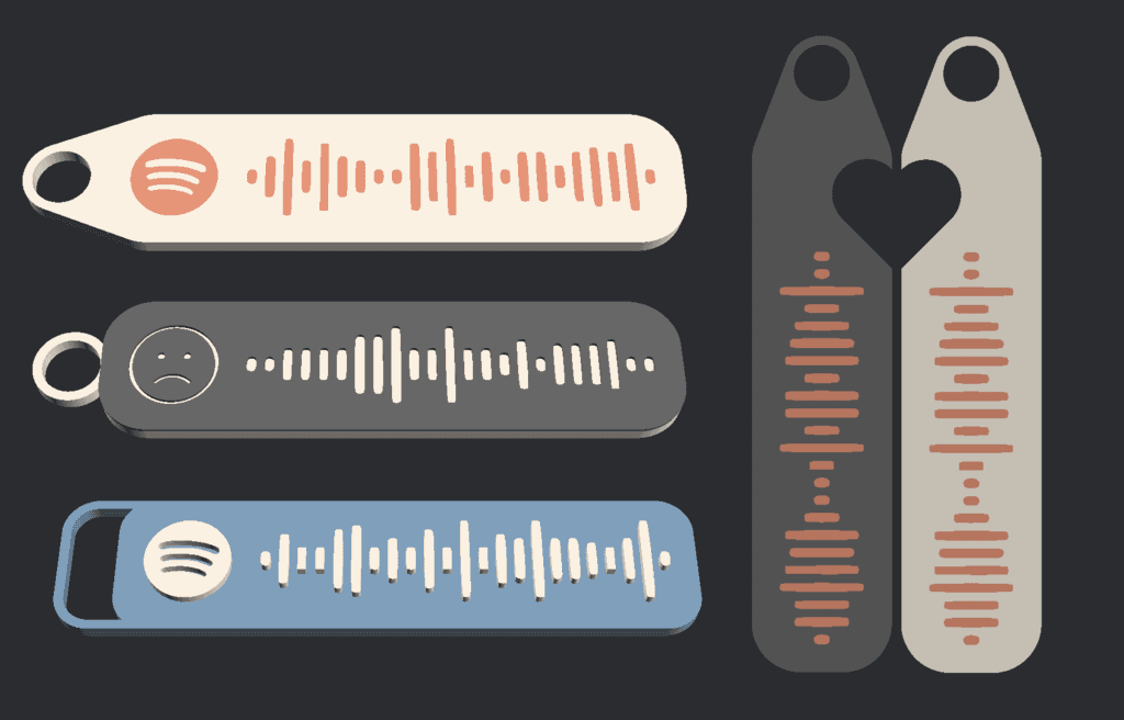 Настраиваемый брелок или тег с кодом Spotify