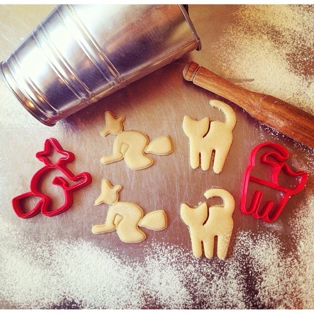 Формочки для печенья «Ведьма и кот» на Хэллоуин