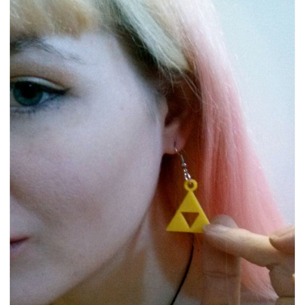 Legend Zelda Triforce серьги