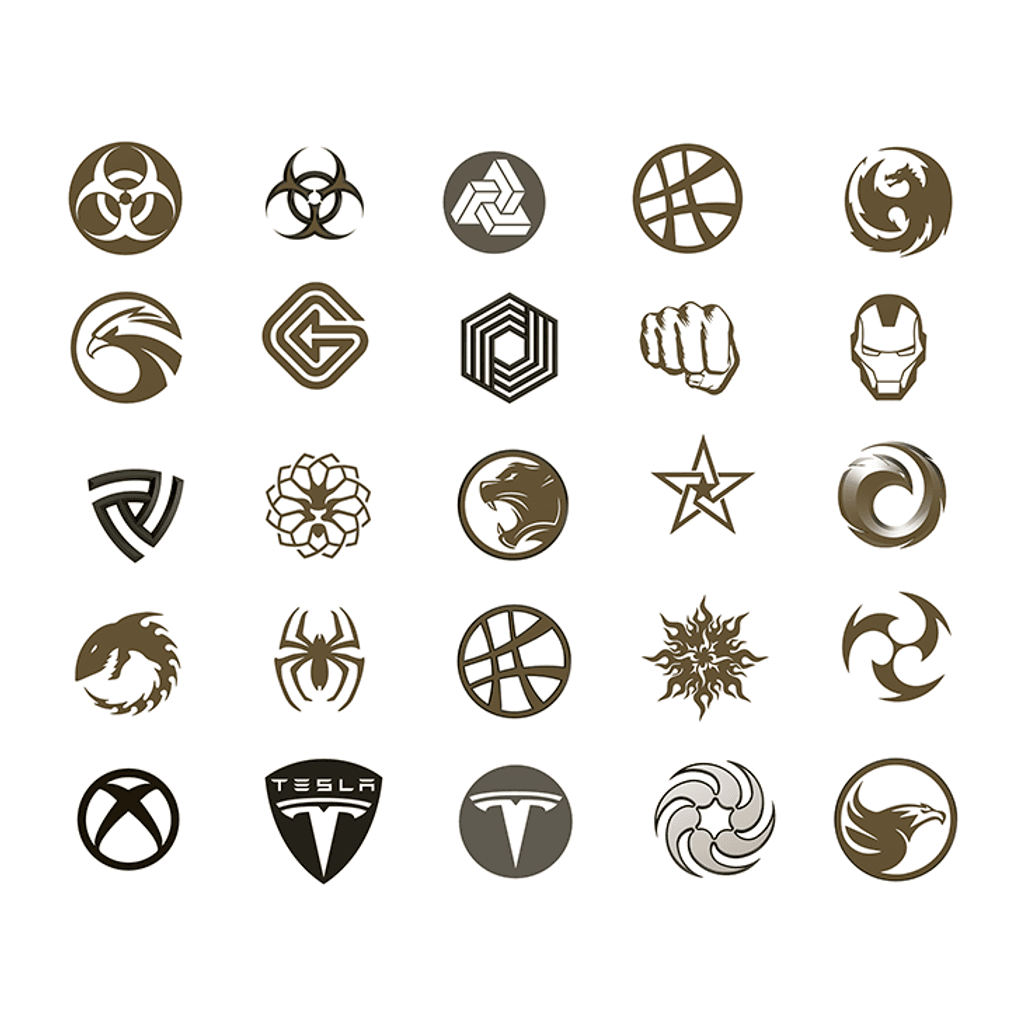 Много маленьких логотипов