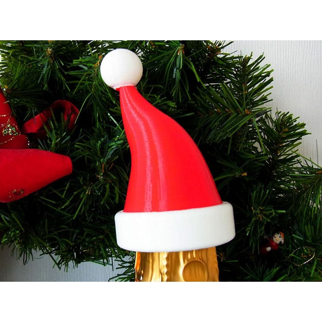 Шапка Санты — рождественское украшение, которое можно разместить на бутылке Bubbly!